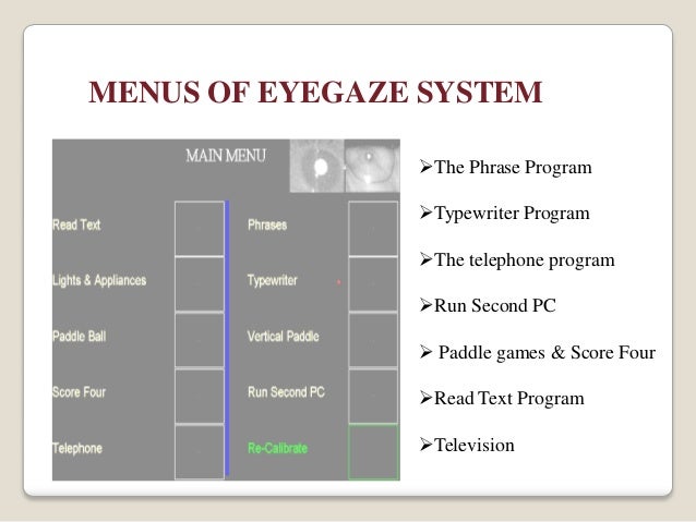 eyegaze communication system ppt